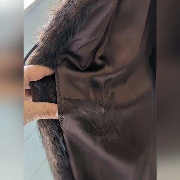 Vintage Maxi Mink Fur Coat Mod Elegance Women's Medium - Picture 6 of 14